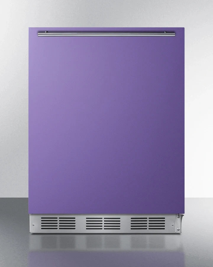 Summit Appliance 24-Inch ADA Height Undercounter Refrigerator-Freezer with Lavender Purple Door, 5.1 Cu. Ft.