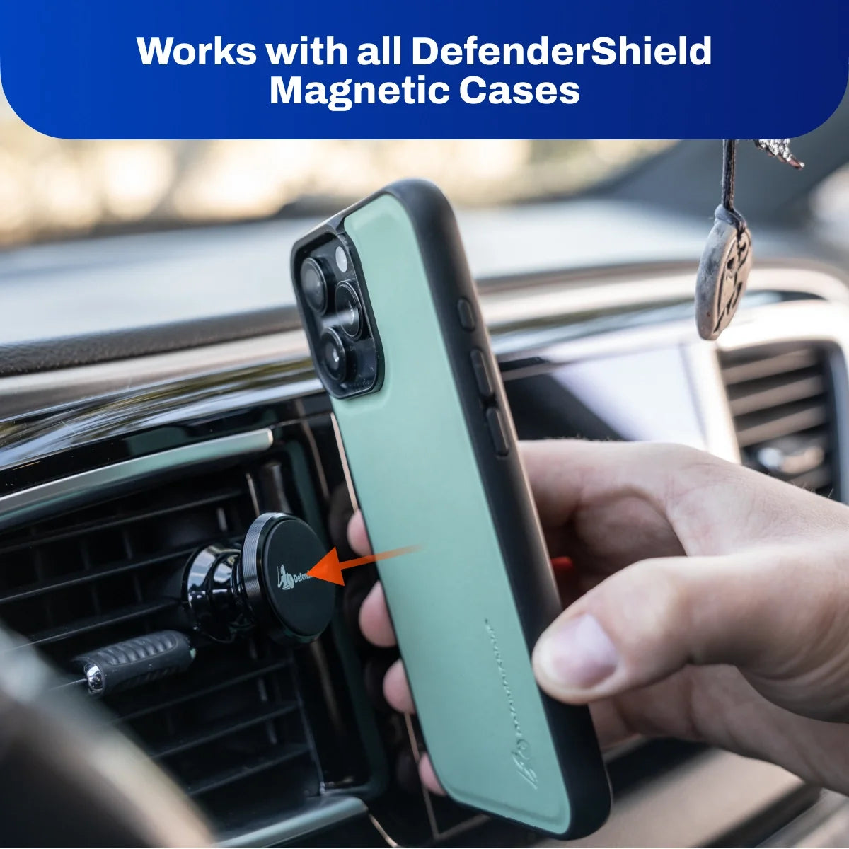 Magnetic Car Phone Mount — Air Vent Clip with 360° Swivel
