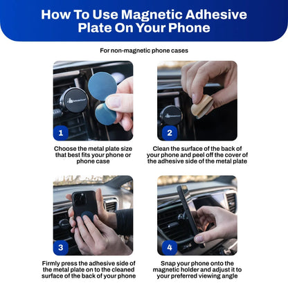 Magnetic Car Phone Mount — Air Vent Clip with 360° Swivel