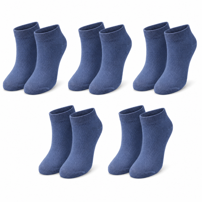 tittimitti® Kids’ 98% Organic Cotton Ankle Socks 5-Pack – Ages 1–12