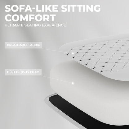Gaming Chair with Massage and Ergonomic Design - White/Black