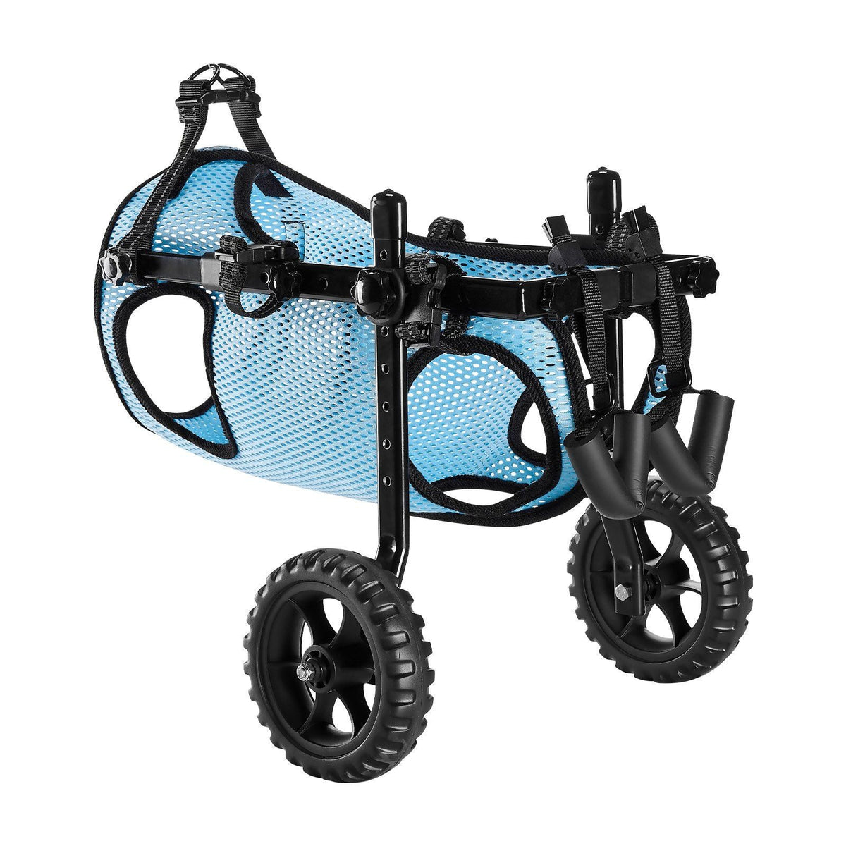 VEVOR Dog Wheelchair for Back Legs, Adjustable 2 Wheels Pet Wheelchair, Lightweight Dog Cart with Shock-Absorbing Wheels, Mobility Support Wheel Chair for Disabled Injured Dogs up to 33lbs, Medium