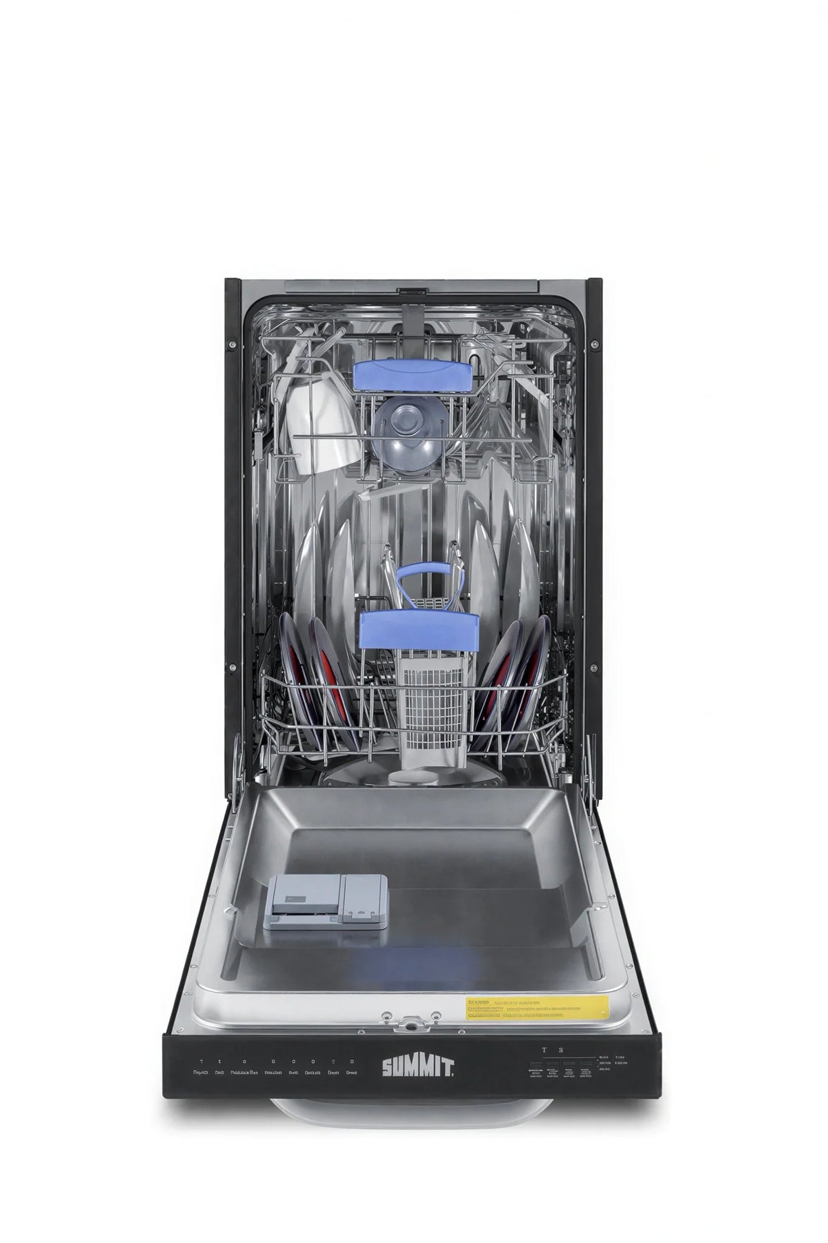 Summit Commercial Summit Appliance DW184BADA 18-Inch Built-In Dishwasher, Black Door, ENERGY STAR, ADA Compliant