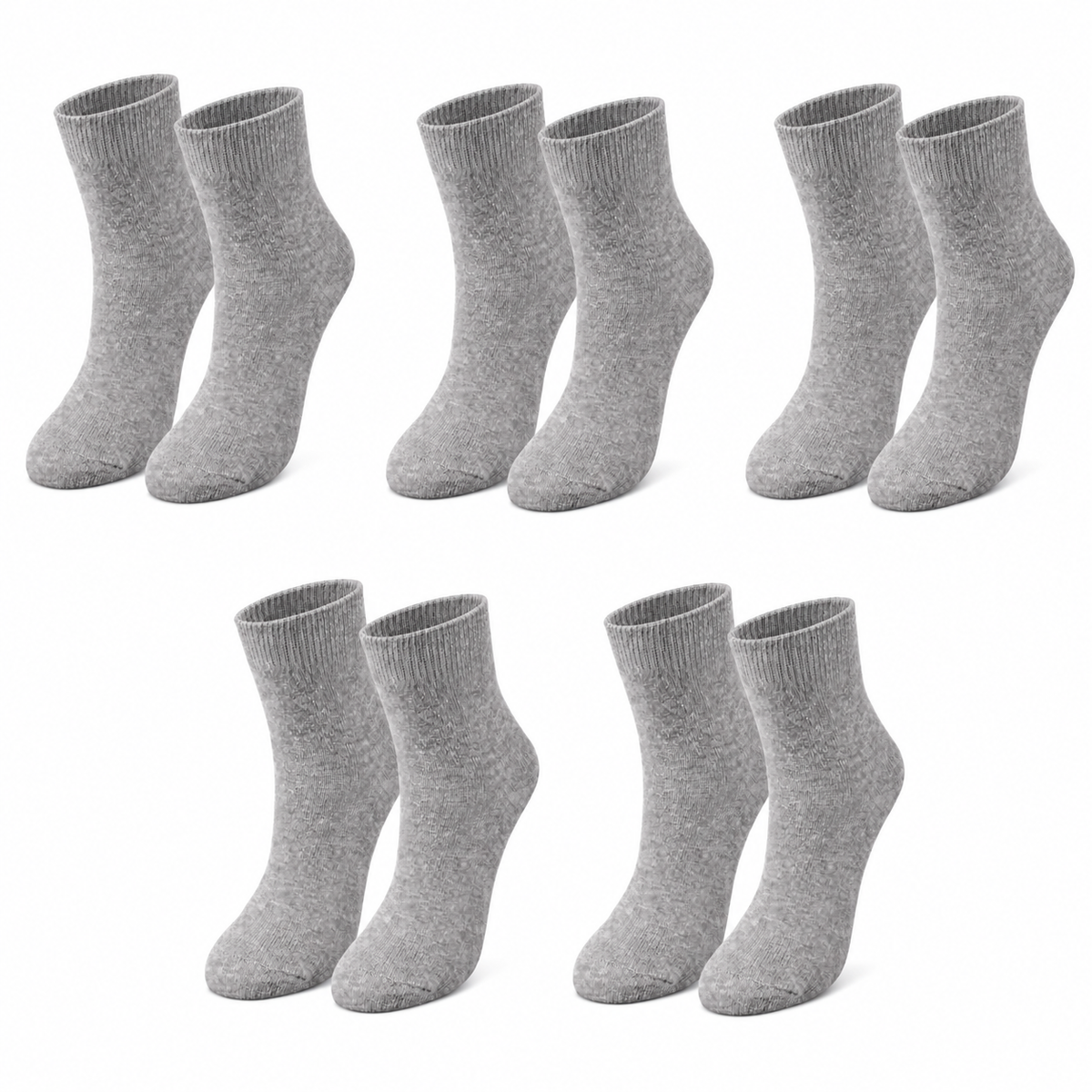 tittimitti® Kids’ 98% Organic Cotton Crew Socks 5-Pack – Ages 1–12, School Socks