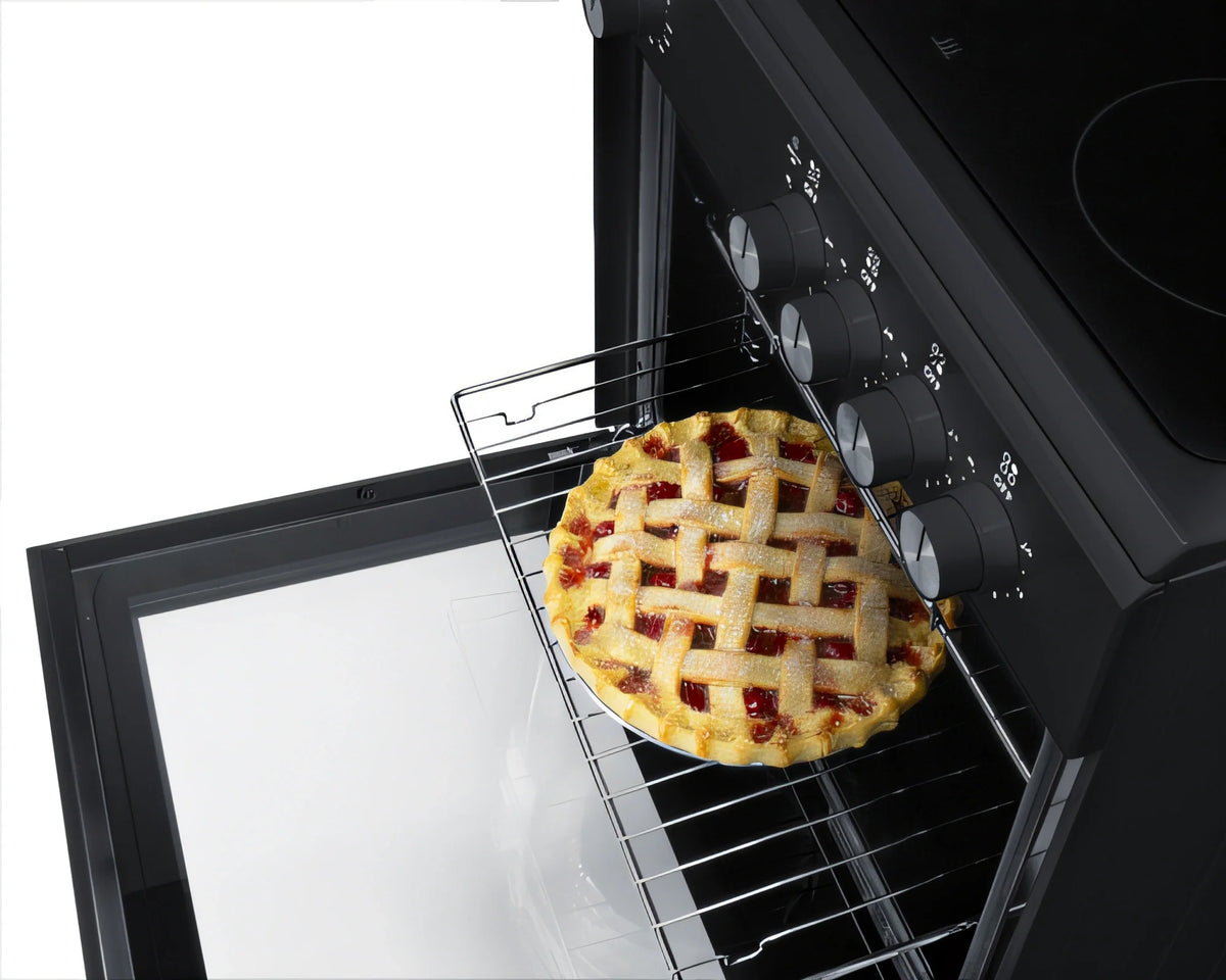 Summit Commercial Summit Appliance REXT24BL 24-Inch Black Smooth-Top Electric Convection Range with Ceramic Glass Cooktop