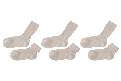 tittimitti® Kids’ 100% Organic Cotton Socks 3-Pack – Ages 5–8, Made in Italy