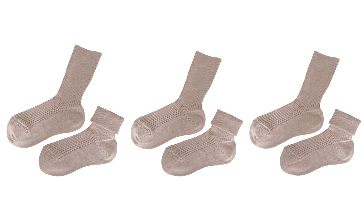 tittimitti® Kids’ 100% Organic Cotton Socks 3-Pack – Ages 5–8, Made in Italy