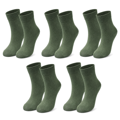 tittimitti® Kids’ 98% Organic Cotton Crew Socks 5-Pack – Ages 1–12, School Socks