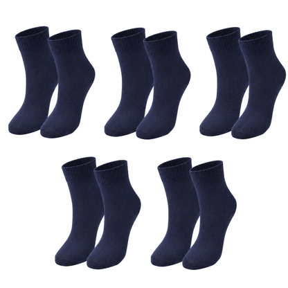 tittimitti® Kids’ 98% Organic Cotton Crew Socks 5-Pack – Ages 1–12, School Socks