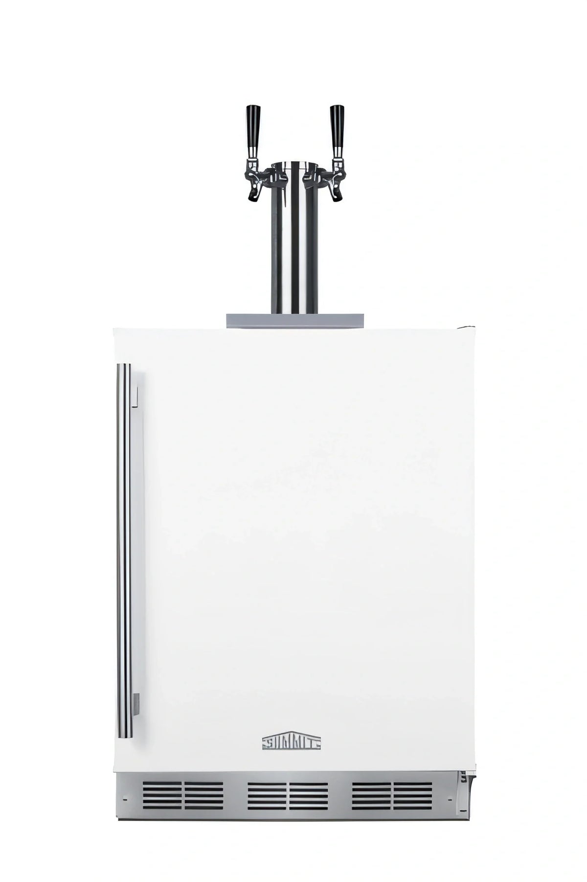 Summit Commercial Summit Appliance SBC58WHBIADA ADA-Height Dual Tap Beer Dispenser, White, Holds 2 Sixth-Barrel Kegs
