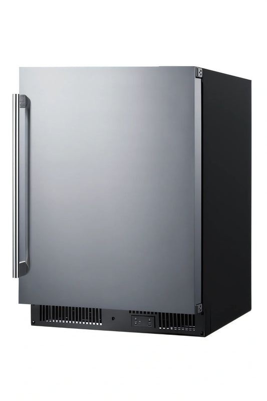 Summit Commercial Summit Appliance ALFZ53 Undercounter All-Freezer, 3.7 Cu. Ft., ADA-Compliant, Stainless Steel Door, Black Cabinet