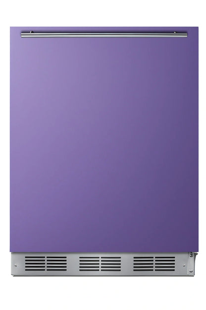 Summit Appliance 24-Inch ADA Height Undercounter Refrigerator-Freezer with Lavender Purple Door, 5.1 Cu. Ft.