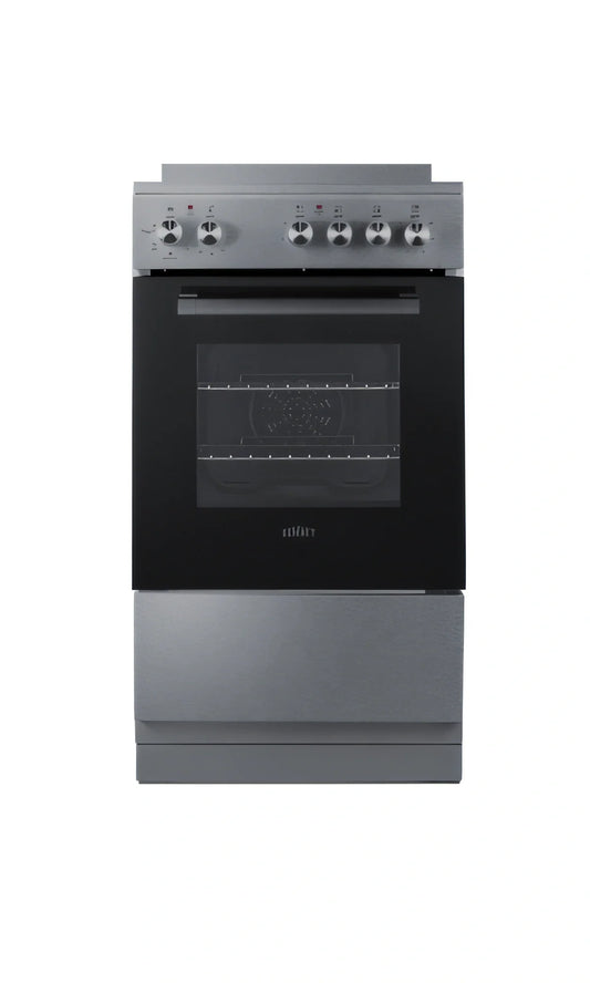Summit Commercial Summit Appliance REXT20SS 20-Inch Freestanding Smooth-Top Electric Convection Range, 1.87 Cu. Ft., ADA-Compliant