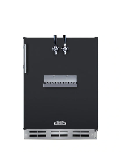 Summit Commercial Summit Appliance SBC58BFRTPADA Front-Tap Built-In Beer Kegerator, 2-Tap, ADA-Height, 5.3 Cu. Ft.