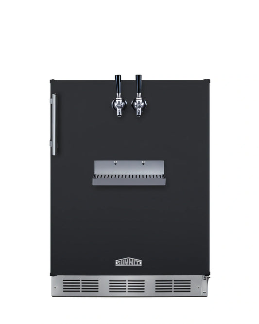 Summit Commercial Summit Appliance SBC58BFRTPADA Front-Tap Built-In Beer Kegerator, 2-Tap, ADA-Height, 5.3 Cu. Ft.