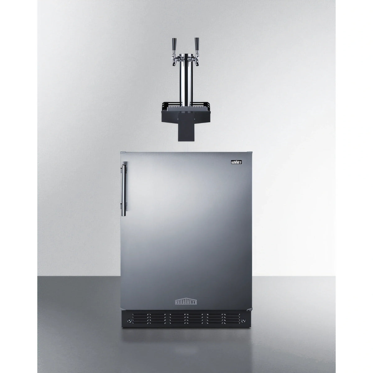 Summit Commercial Summit Appliance SBC7BRSFLTWADA Built-In Dual-Tap Beer Kegerator, ADA-Height, Floating Tap, Stainless Steel Door