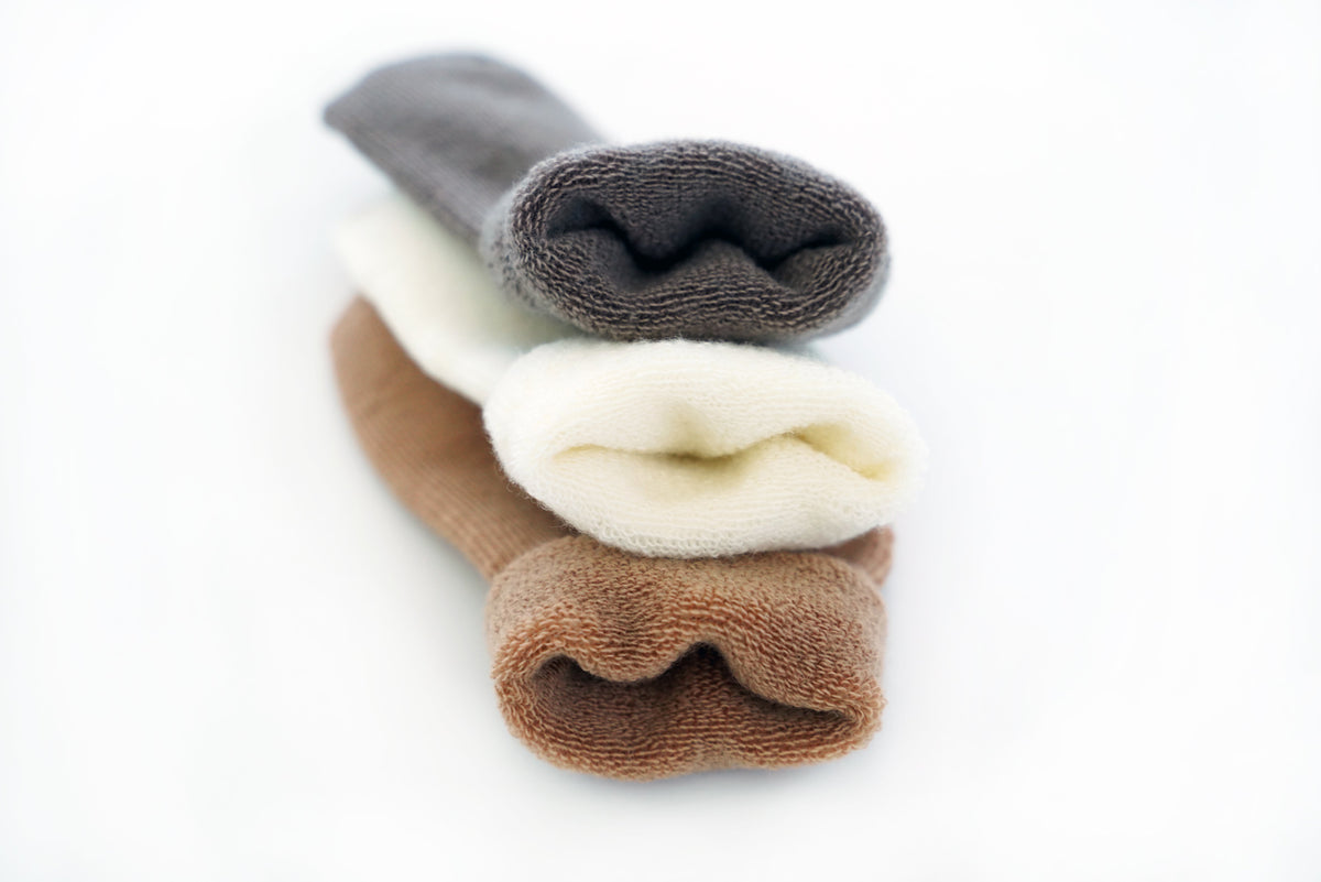 tittimitti® Baby & Toddler 75% Merino Wool Terry Socks 3-Pack – Ages 3–24 Months