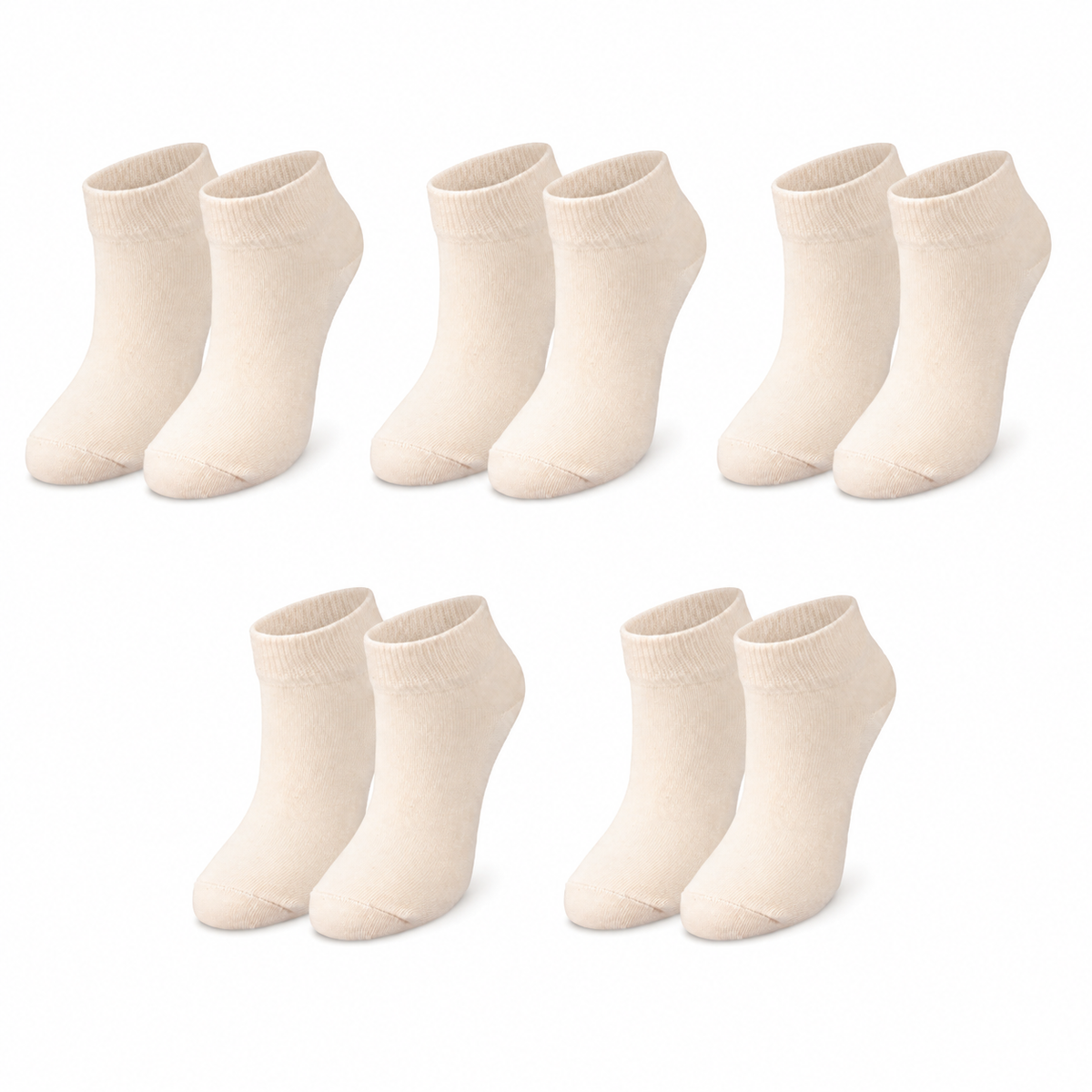 tittimitti® Kids’ 98% Organic Cotton Ankle Socks 5-Pack – Ages 1–12
