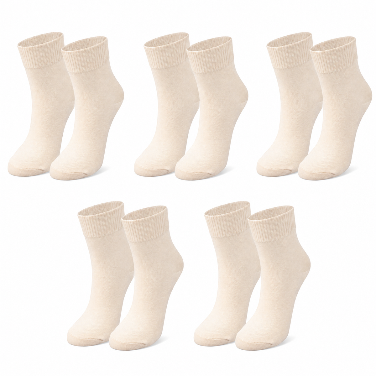 tittimitti® Kids’ 98% Organic Cotton Crew Socks 5-Pack – Ages 1–12, School Socks